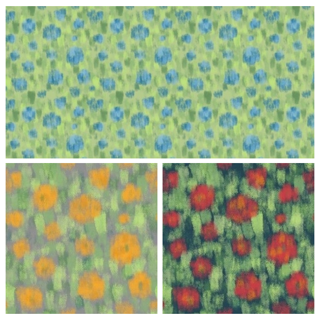 flowers on fabric